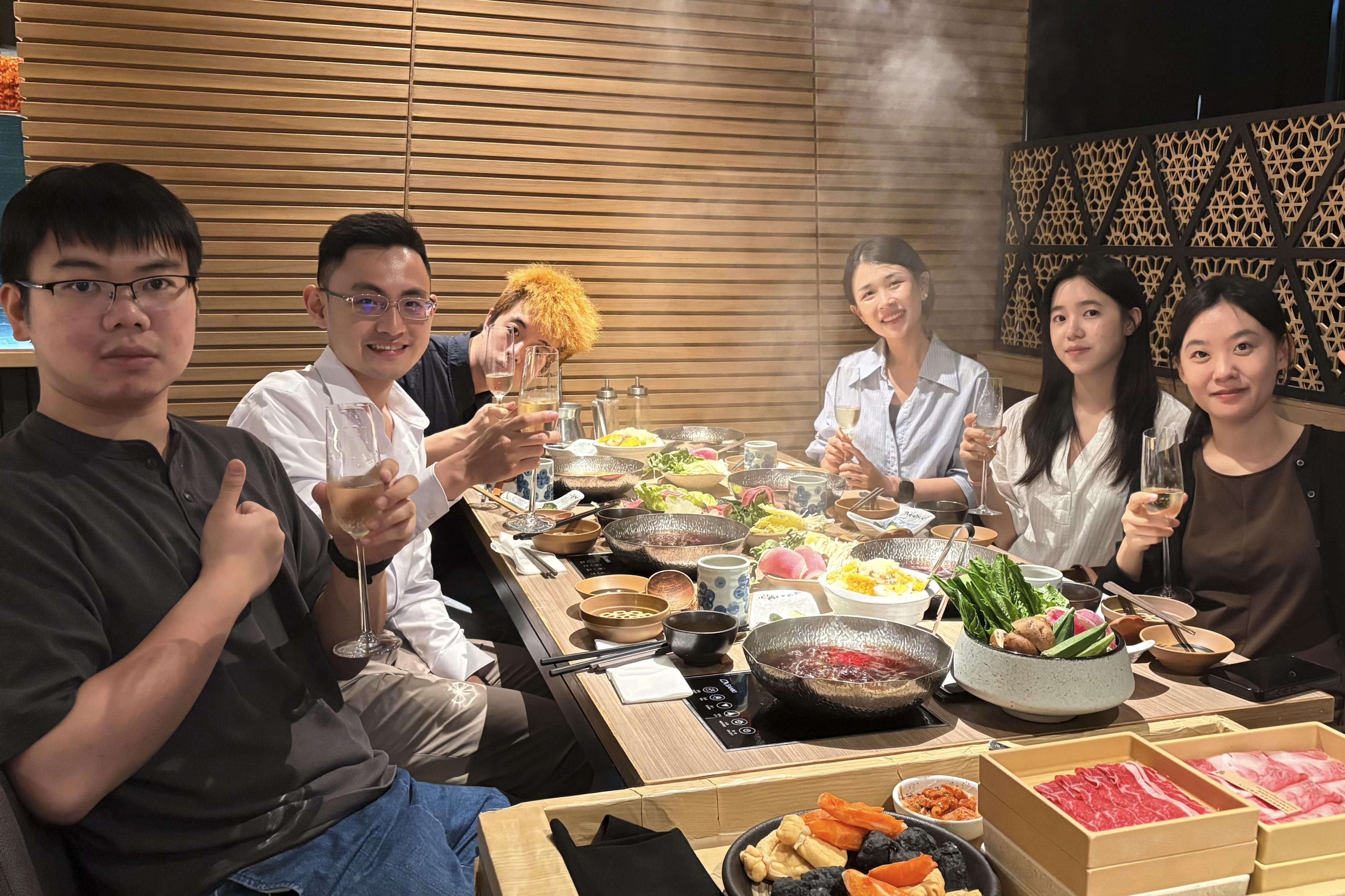 Dinner after Qian's defense